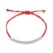 Picture of S925 Sterling Silver Zircon Lucky Braided Adjustable Bracelet (SCB269)