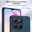 For Honor X6a Retro Skin-feel Ring Card Wallet Phone Case Blue - 6