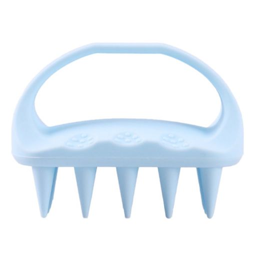 Picture of Square Soft Silicone Hair Shampoo Massage Brush Clean Scalp Massage Comb (Monet Blue)