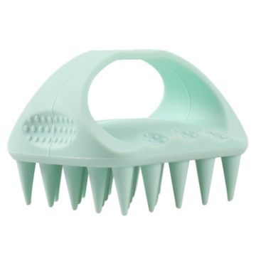 Picture of Square Soft Silicone Hair Shampoo Massage Brush Clean Scalp Massage Comb (Blue)