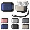 AirPods Pro 2 Electroplated Leather Texture Case - Navy Blue - 3