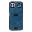 Samsung Galaxy A22 5G Blue Card Slot Ring Holder Phone Case - 2