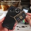 Samsung Galaxy A12 4G Calf Texture Card Slot Ring Holder Phone Case - 5