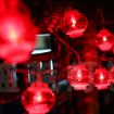 1.5m Chinese Red Lantern LED Lights - 10 Light New Year (Flush Lantern) - 3
