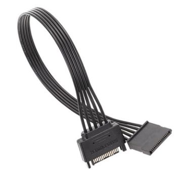 60cm SATA 15Pin Male/Female Extension Cable for HDD Power Connection - 1