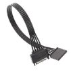 30cm SATA 15Pin Male/Female Extension Cable - Durable HDD Power Connection - 1