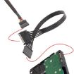 30cm SATA 15Pin Male/Female Extension Cable - Durable HDD Power Connection - 6