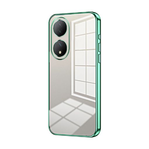 Green Transparent Plating Phone Case for vivo Y100/Y100A - 1