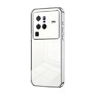 Vivo X80 Pro Transparent Plating Phone Case - Silver - 1