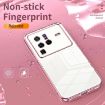Vivo X80 Pro Transparent Plating Phone Case - Silver - 4