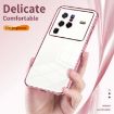Vivo X80 Pro Transparent Plating Phone Case - Silver - 5