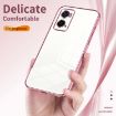 OPPO A36/A76/A96 4G Global Transparent Plating Phone Case (Pink) - 5
