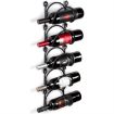 Black Iron Wall Mounted Towel Rack & Wine Stand Shelf - 5