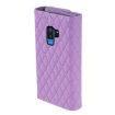 Samsung Galaxy S9 Zipper Multi-Card Wallet Rhombic Leather Phone Case Purple - 3