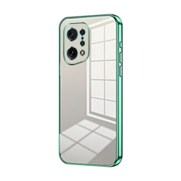 OPPO Find X5 Transparent Green Plating Phone Case - 1