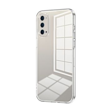 OPPO Reno4 Transparent Plating Phone Case - Fine Hole Design - 1