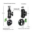 RUIGPRO Crab Clamp Action Camera Bracket Dual-Head Crab 3-Stage Selfie Stick - 2