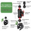RUIGPRO Crab Clamp Action Camera Bracket Dual-Head Crab 3-Stage Selfie Stick - 3