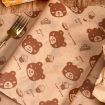 Bear Pattern Greaseproof Paper Baking Wrapping Paper 25x25cm - 4