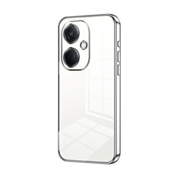 OPPO K11 Transparent Plating Fine Hole Phone Case - Silver - 1