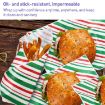 Striped Baking Greaseproof Paper Placemat - 100 Sheets, 30x30cm - Green - 5