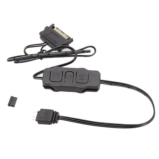 5V 3Pin SATA Power RGB Lighting Controller Cable for Chassis Fan - 1