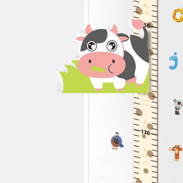 Picture of 3D Height Paste Children Height Measurement Ruler Magnetic Suction Cartoon Wall Stickers Can Be Removed (Little Cow Sticker Model)