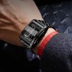 Picture of BINBOND B2311 30m Waterproof Men LED Luminous Multifunctional Quartz Watch, Color: Leather-Metal-Black