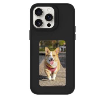 iPhone 14 Pro Max NFC E-ink Screen DIY Phone Case - Black - 1