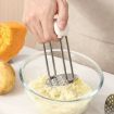 Stainless Steel Mashed Potato Masher - Yellow - 8