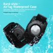 Black IP67 Waterproof Airtag Watch Band with Paste Bracelet - 4