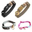 Picture of For AirTag Tracker Silicone Sleeve Medium Dog Collar Nylon Reflective Anti-Tangle Pet Collar, Size: L (Black)