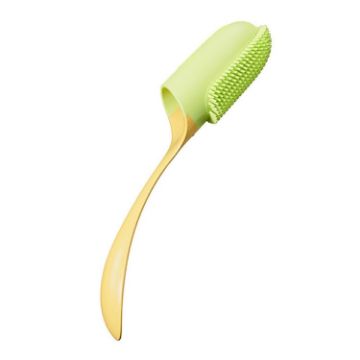 Picture of Pets Finger Toothbrush With Handle Dogs And Cats Oral Cleaning Tools (Yellow)