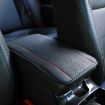 Car Center Console Cover Mat Fiber Leather Embossed Double Line Armrest Cover - 1