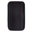 Car Center Console Cover Mat Fiber Leather Embossed Double Line Armrest Cover - 3