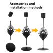 Picture of 3 In 1 Black Feather Candlestick Wedding Decoration Romantic Candlelight Home Ornaments (Black)
