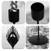 Picture of 3 In 1 Black Feather Candlestick Wedding Decoration Romantic Candlelight Home Ornaments (Black)