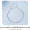 Picture of S925 Sterling Silver Platinum-plated Women Three-layer Thin Bracelet (BSB164)