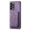 Samsung Galaxy A71 Retro Leather Card Bag Magnetic Phone Case Purple - 2