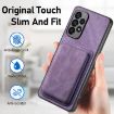 Samsung Galaxy A71 Retro Leather Card Bag Magnetic Phone Case Purple - 6