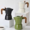 100ml Dual Valve Mocha Pot Espresso Machine (White) - 2