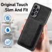 Samsung Galaxy S8 Retro Leather Card Bag Magnetic Phone Case - Black - 6