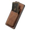 Samsung Galaxy S10 Retro Leather Card Bag Magnetic Phone Case - Brown - 4