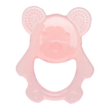 Childrens Silicone Bear Bites Teething Stick Toy (Pink) - 1