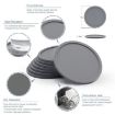Simple Round Silicone Coaster, Classic Black - 4