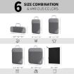 Compression Mesh Travel Cubes Packing Bags - 6 in 1 (Black) - 3