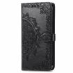 ZTE Blade A73 5G Mandala Flower Embossed Leather Phone Case - Black - 2
