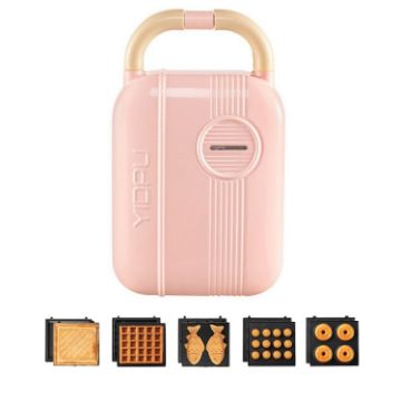 YIDPU 6-in-1 Family Breakfast Maker - Pink - 1