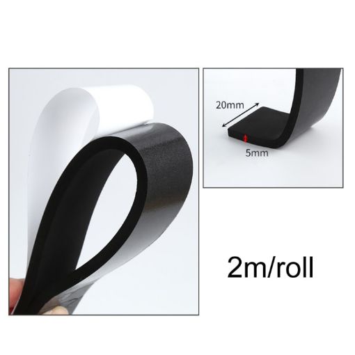 Foam Strips 2cm Width 5mm Thickness - High Density Adhesive Tape - 1