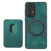Samsung Galaxy A41 Retro Leather Card Bag Magnetic Phone Case Green - 3